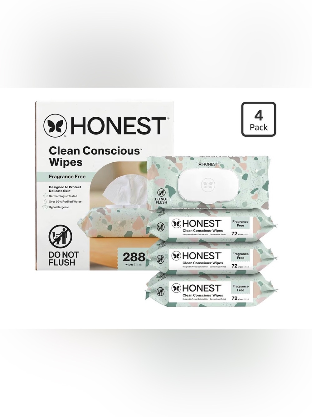 The Honest Company Baby Wipes (4-Pack) NEW!